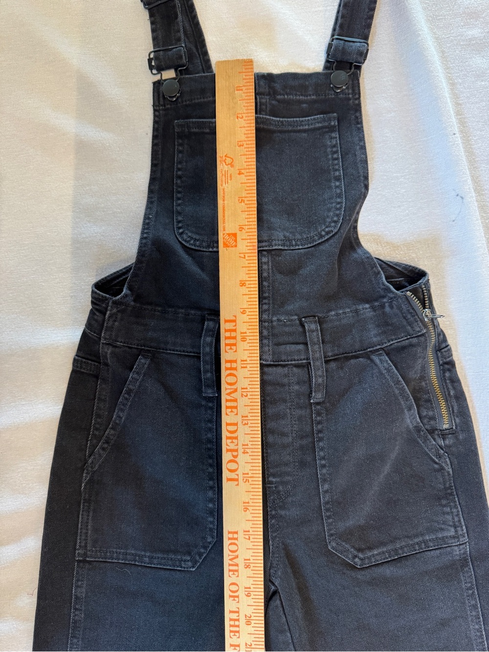 Madewell Black Denim Overalls Womens Size 24 XS Stretch Skinny Bib Pants - Picture 7 of 9